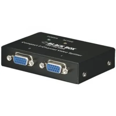 BLACK BOX CORPORATION AC1056A-2 - Compact 2-Channel VGA Video Splitter for Enhanced Display