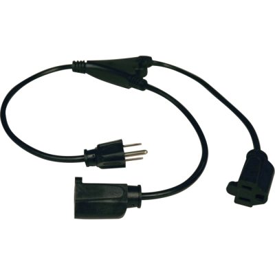 Tripp Lite P022-001-2 - 1FT POWER CORD EXTENSION Y SPLITTER CABLE 5-15P TO 5-15R 10A