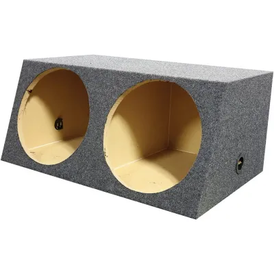 Qpower QHDBASS12 - Qpower Dual 12 Heavy Duty Angled Subwoofer Enclosure