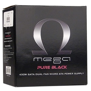 Powmax PSOM430 - Omega 430W 20+4-pin Dual-Fan mATX Power Supply wSATA (Black)