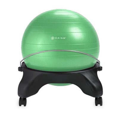 GAIAM 959348GREE - Gaiam Backless Balance Ball Chair Green