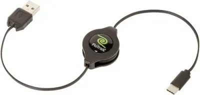 RETRAK EMTESUCAM - ReTrak Retractable USB-C to USB-A Charging Cable