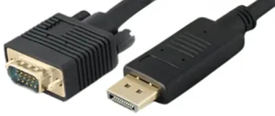 ADDON DISPLAYPORT2VGA6F - ADDON 1.82M (6.00FT) DISPLAYPORT MALE TO VGA MALE BLACK ADAP