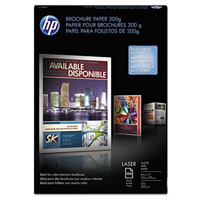 HP Hewlett Packard Q8824A - HP BROCHURE 200G, MATTE, 8.5X11IN, 100 SHEETS. PRINT COLOR-I