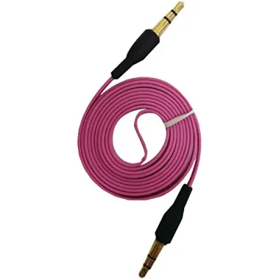 Mizco IE-AUX-PK - 3FT Pink 3.5MM AUX Cable for Vehicle Audio Connection