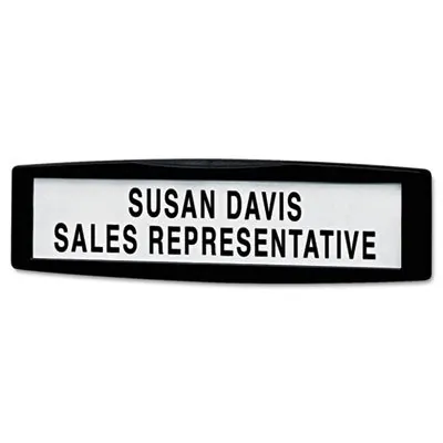 FELLOWES 75906 - NAME PLATE - DARK GRAPHITE - DISPLAYS NAME, TITLE, OR DEPART