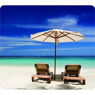 FELLOWES 5909501 - RECYCLED OPTICAL MOUSEPAD - BEACH CHAIRS