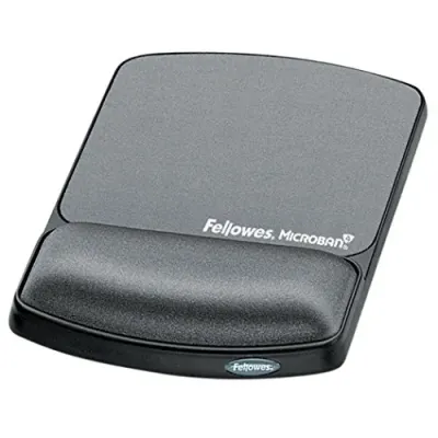 FELLOWES 9175101 - GEL WRIST REST & MOUSEPAD WMICROBAN