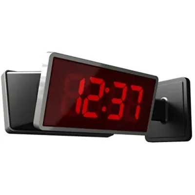VALCOM V-DW11040B - Wireless Digital Wall Clock, 110V with Surface Mount