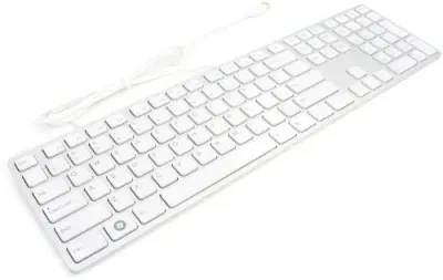 GLOBAL SILICON ELECTORNICS KR-6402-WH - I-ROCKS WHITE ALUMINUM STYLISH X-SLIM SOFT TOUCH TACTILE FEE