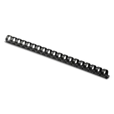 FELLOWES 52322 - PLASTIC COMBS - ROUND BACK, 38, 55 SHEETS, BLACK, 25 PACK - 