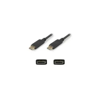 ADDON DISPLAYPORT1F - ADDON 30.48CM (1.00FT) DISPLAYPORT MALE TO MALE BLACK CABLE