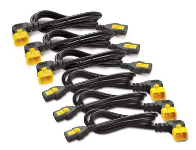 APC - Schneider Electric AP8704R-WW - POWER CORD KIT (6 EA), LOCKING, C13 TO C14 (90 DEGREE), 1.2M