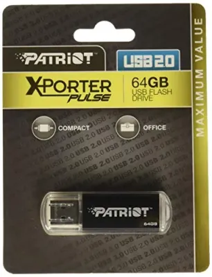 Patriot Memory PSF64GXPPBUSB - PATRIOT 64GB XPORTER PULSE BLACK USB Drive