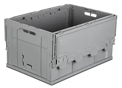 MountIt MI-908 - MOUNT-IT! Versatile Folding Plastic Storage Crate - 24L