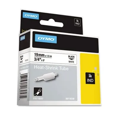 DYMO 18057 - NEWELL-DYMO RHINO 34IN (19MM) WHITE HEAT SHRINK TUBES, THIS 