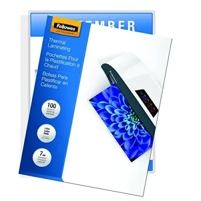 FELLOWES 52041 - LAMINATING POUCHES LETTER 7MIL 100PK,DDS MUST BE ORDERED IN 