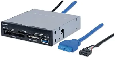 Manhattan 101967 - 48-in-1 USB 3.0 Multi-Card Reader with Front USB Port