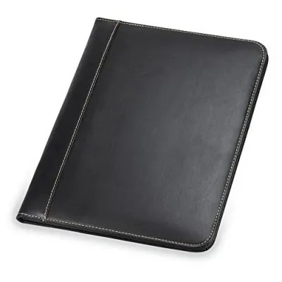 Samsill SAM 71710 - Samsill Letter Pad Folio - 8 12 x 11 - Leather - Black - 1 E