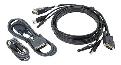 IOGear G2L7203UTAA3 - 10ft Dual DVI KVM Cable with USB and Audio Support