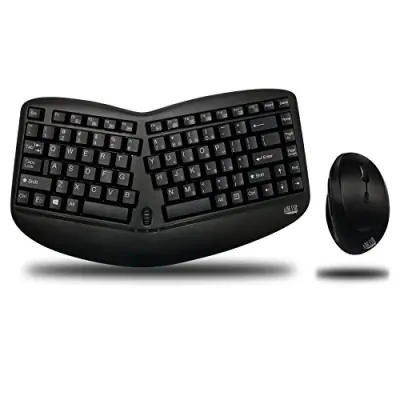 Adesso WKB-1150CB - TRU-FORM MEDIA 1150 WIRELESS ERGO  MINI TRACKBALL KEYBOARD A