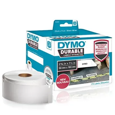 DYMO 1933087 - DYMO LW DURABLE 2-5 16IN X 7-1 2IN WHITE POLY, 170 LABELS