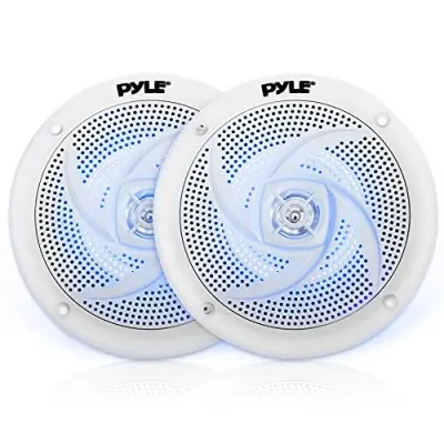 PYLE PLMRS63WL - Low-Profile Waterproof Marine Speaker Pair - Slim Style