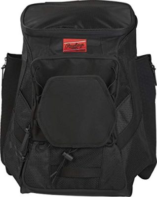 Rawlings R600-B - Rawlings R600 Players Baseball Backpack Black