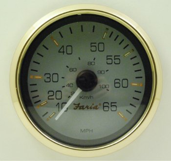 Faria Beede Instruments 34511 - Faria 4 Signature Gold 65MPH Speedometer