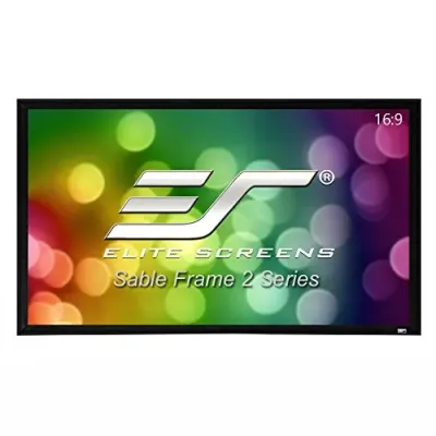 Elite Screens ER100WH2 - Fixed Frame 100 16:9 Projector Screen - Sable Finish