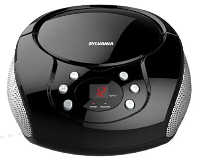 SYLVANIA SRCD261-B-BLACK - SYLVANIA Portable CD Player with AM-FM Radio - Black
