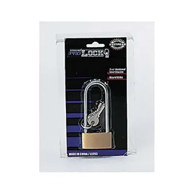 STERLING LL093 - Heavy-Duty Long Shank Brass Lock with Keys