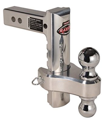 Trimax TRZ8AL-RP - Trimax Trz8al-rp Razor 8in Aluminum Adjust Hitch-dual Ball