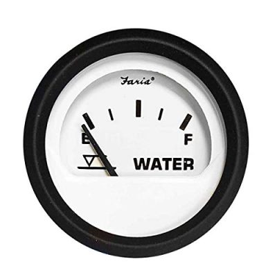 Faria Beede Instruments 12921 - Faria 2 Tank Level Gauge (Potable Water) Metric - Euro White