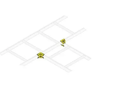 LEGRAND CLH-HTS - Horizontal 90 Degrees Tee Splice Hardware Kit  1 pair  Steel