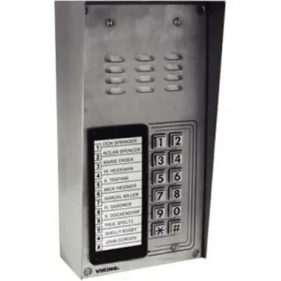 Viking Electronics VK-K-1200 - 12 Button Apartment Entry Phone with Built-In Door Strike Re