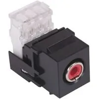 Hubbell SFRC110R - RCA Connector for Multimedia with 110 Termination - RedBlack