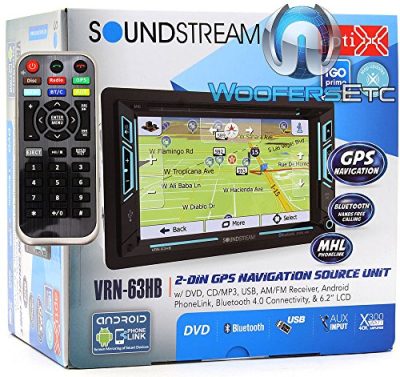 SOUNDSTREAM VRN63HB - SoundStream 2-DIN AptiX Source Unit w iGO GPS PhoneLink Blue