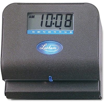LATHEM 800P - Lathem 800P Direct Thermal Print Time Clock - Charcoal Gray