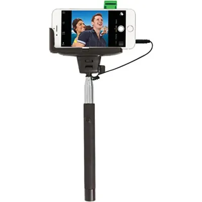 EMERGE TECHNOLOGIES ETSELFIEW - Adjustable Wired Selfie Stick with Comfortable Grip
