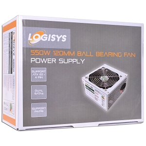 Logisys PS550E12 - Logisys PS550E12 550W 20+4-pin ATX Power Supply wSATA & Larg