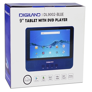Digiland DL9002-BLUE - Digiland DL9002-BLUE 2-in-1 Android Tablet + DVD Player - Qu