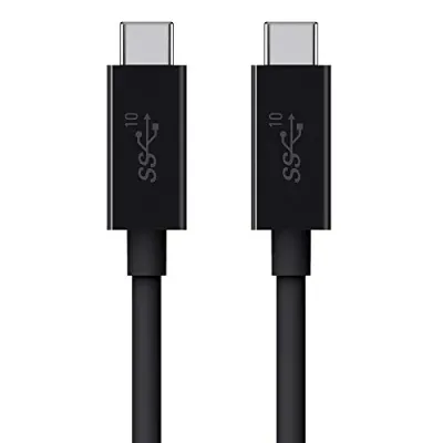 Belkin F2CU052BT1M-BLK - Belkin - USB cable - USB-C (M) to USB-C (M) - 5 A - 3.3 ft -