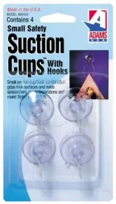 NO LOGO 7500-77-1043 - No Logo 7500-77-3040 Suction Cups with Hooks, 4 pk
