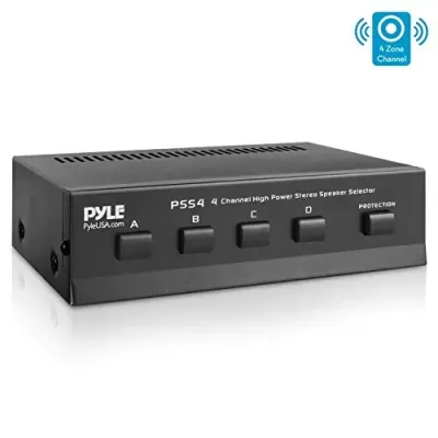PYLE PSS4 - Pyle(R) PSS4 High-Power Stereo Speaker Selector (4 Channels)