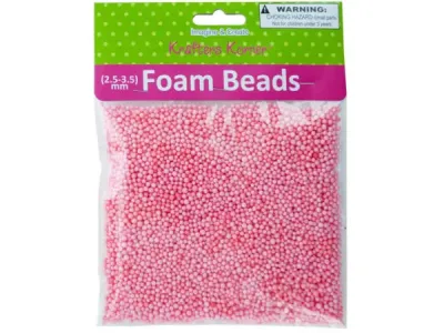 krafters korner AC021 - Bright Pink Foam Craft Beads for DIY Crafts