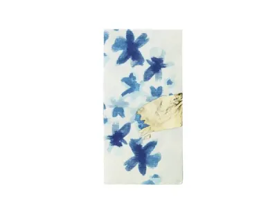 bulk buys AF404 - Elegant Blue and White Floral Napkin Pack of 20