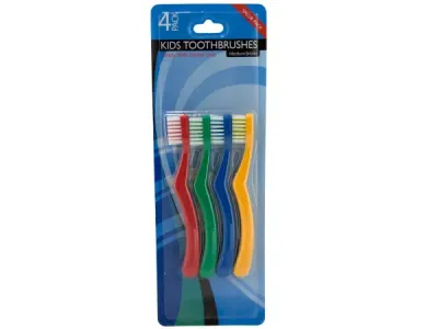 bulk buys BI217 - Colorful Kids Toothbrush Set for Tiny Teeth
