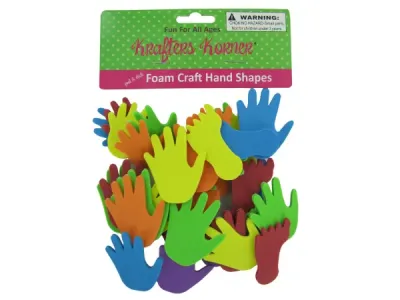 krafters korner CC240 - Colorful Foam Craft Sticker Shapes - Hands & Feet