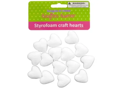 krafters korner CG022 - Versatile Styrofoam Heart Shapes for Crafts